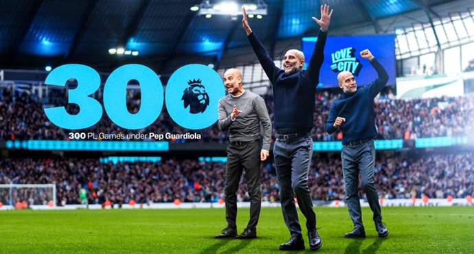 😲โห! กวาร์ดิโอลา คุมทีมในพรีเมียร์ลีกครบ 300 นัด ชนะไปถึง 73.6% เลยทีเดียว!